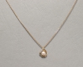 Foto 1: Kette, 20. Jahrhundert, 333er Gold, Anhänger mit Perle und Brillanten