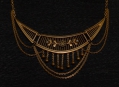 Jugendstil Collier, 585er Gold, besetzt mit Saphiren und Perlen