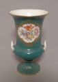 Amphorenvase / Kratervase, russisch grün, Meissen, 1860-1924