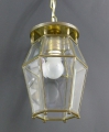 Foto 3: Art Deco Deckenlampe / Flurleuchte, wohl Wien, prismatischer Lampenkorpus