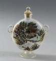 Foto 1: Glas Riechfläschchen / snuff bottle, China, 19. Jahrhundert, mit Innenmalerei