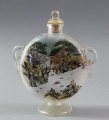 Foto 2: Glas Riechfläschchen / snuff bottle, China, 19. Jahrhundert, mit Innenmalerei