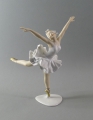 Art Deco Porzellan-Figur: Ballett-Tänzerin, um 1930, gemarkt Heinz Schaubach (Wallendorf - Thüringen)