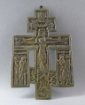 Bronze Ikonenkreuz, 19. Jahrhundert, Russland