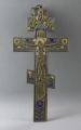 Foto 1: Bronze Ikonenkreuz, 19. Jahrhundert, Russland, mit originaler Emaille