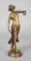 Edward Onslow-Ford (1852-1901): Bronze Plastik, "Tänzerin", England, um 1890