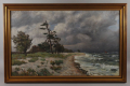 Wilhelm Facklam (1893-1972): Öl-Gemälde, "Herbststurm an der See", datiert 1923