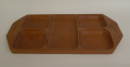 Foto 2: Design Teakholz Tablett mit Schalen, im Stile von Wiener Werkstätte Carl Auböck, Mitte 20. Jahrhundert
