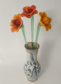 Foto 1: Design Glaskunst, 3 Glasblumen, wohl Murano