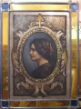 Glas-Bild: Frauenporträt, um 1880