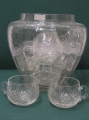 Glas Bowleservice, um 1900, 10-teilig