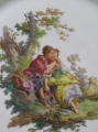Foto 2: Meißen Porzellan Zier-Teller, um 1900, Watteau-Malerei