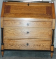 Biedermeier Schrägklappensekretär, um 1830/1840, in Eiche