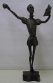 Foto 1: Geschnitzte Holzskulptur: Don Quichotte, 20. Jahrhundert