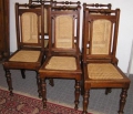 Stühle / Walzenstühle, Gründerzeit, um 1880, in Eiche