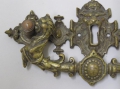 Foto 3: 2 x Gründerzeit Schubladen-Beschläge, um 1880, Messing