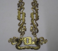 Foto 1: 2 x Tür-Beschläge / 1 x Schubladen-Beschlag, Jugendstil, Messing