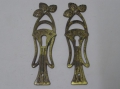 Foto 1: Ein Paar durchbrochene Jugendstil Türbeschläge