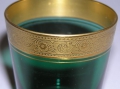 Foto 2: Böhmisches Art Deco Becher-Glas, um 1920, Mündung mit Gold-Fries