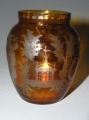 Spätbiedermeier Glas-Vase, Böhmen
