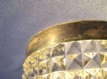 Foto 6: Art Deco Glas Eisbehälter, um 1940, Diamantschliff, Mündungs-Ring Sterling Silber