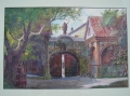 Foto 2: Carl Fischer: Coburg - Alter Friedhof, signiertes Aquarell, um 1910, Weimar