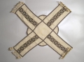 Josef Maria Olbrich (1867-1908): kreuzförmiger Jugendstil Leinen Tischläufer, Darmstadt - Mathildenhöhe