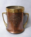 Jugendstil Sektkühler, aus Kupfer und Messing