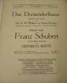 Foto 2: Musikbuch: Das Dreimäderlhaus - Singspiel, 1916