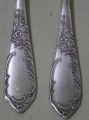 Foto 2: 2 x versilberte Vorlege-Gabeln, NORBLINiS KA BM, um 1900