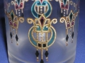 Foto 2: Böhmisches Becher-Glas, um 1900, Moser-Glas, Gold-Email-Malerei