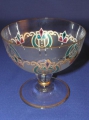Böhmisches Kelch-Glas, um 1900, Moser-Glas, Gold-Email-Malerei