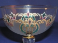 Foto 2: Böhmisches Kelch-Glas, um 1900, Moser-Glas, Gold-Email-Malerei