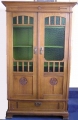 Bücherschrank, Jugendstil, in Eiche