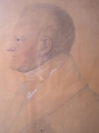 Foto 2: Biedermeier Graphik: Stein-Druck, mit Rötel-Technik und Silberstift: Porträt Carl August