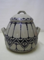 Foto 1: Albin Müller (1871-1941/43): Jugendstil Bowletopf, salzglasiertes Steinzeug, 1917, Koblenz