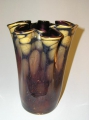 Große Glas Taschentuch-Vase, Murano, um 1950, mit Marmorierung