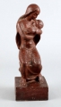 Foto 1: Hermann Geibel (1889-1972) attr.: Mutter mit Kind, große signierte Ton Plastik, 1919-35, Ausformung August Schmidts Kunst-Terrakotta-Fabrik (Ilmenau)