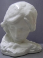 Ladislav Jan Kofránek (1880-1954): Frauen-Büste, Jugendstil Keramik