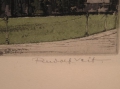 Foto 3: Rudolf Veit (1892-1979): Schloß-Ansicht Dresden, signierte kolorierte Graphik - Farbradierung, datiert 1927 Dresden