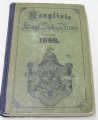 Historisches Nachschlagewerk: "Rangliste der Königlich Sächsischen Armee 1898"