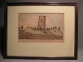 Foto 3: Spätbarock Aquarell: Hungerturm zu Pribus 1787