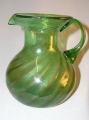 Grüner Glas-Krug, um 1900