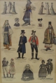 Foto 1: Kolorierte Graphik - Stahlstich: Trachten & Mode von 1804