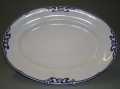 Foto 2: Josef Maria Olbrich (1867-1908): große Jugendstil Keramik Platte, gemarkt Villeroy & Boch Dresden Saxony, 1918-1935, Modell Pommern, Dekor Blaue Olga, Entwurf 1901