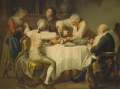 Foto 2: Kunst-Druck: Gesellschaft bei Mahl, S. Czeiger Wien