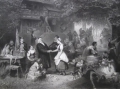 Amédée Varin (1818-1883) & Eugène Varin (1831-1911): "Ein Vorabend zur Hochzeit", Graphik nach Gemälde von Anton Dieffenbach (1831-1914)