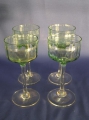 4 Jugendstil Wein-Gläser