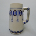 Foto 1: Jugendstil Bier-Krug / Humpen, Westerwald, salzglasiertes Steinzeug