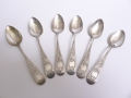 Foto 1: 6 kleine Biedermeier Löffel, 800er Silber, Ledermann
